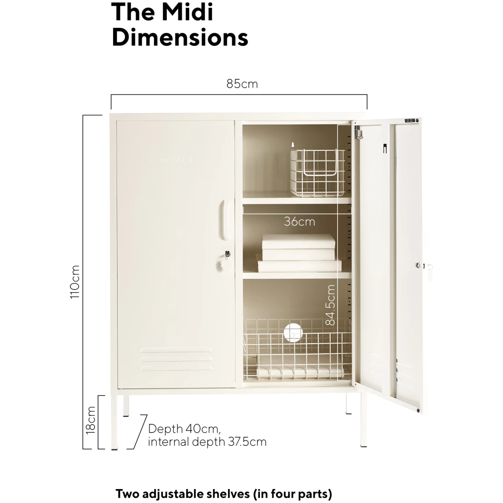 Midi Locker by Mustard Made - White
