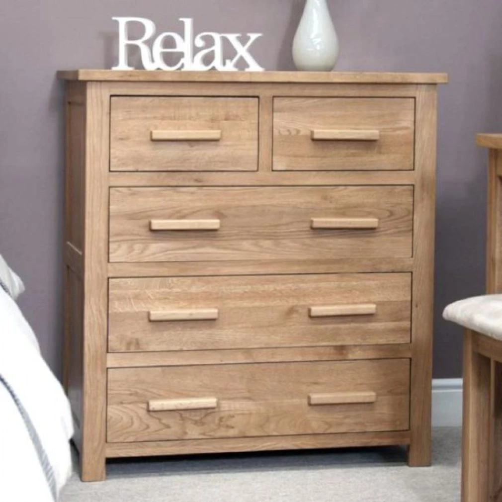 EX Display - Opus Oak 2 Over 3 Drawer Chest