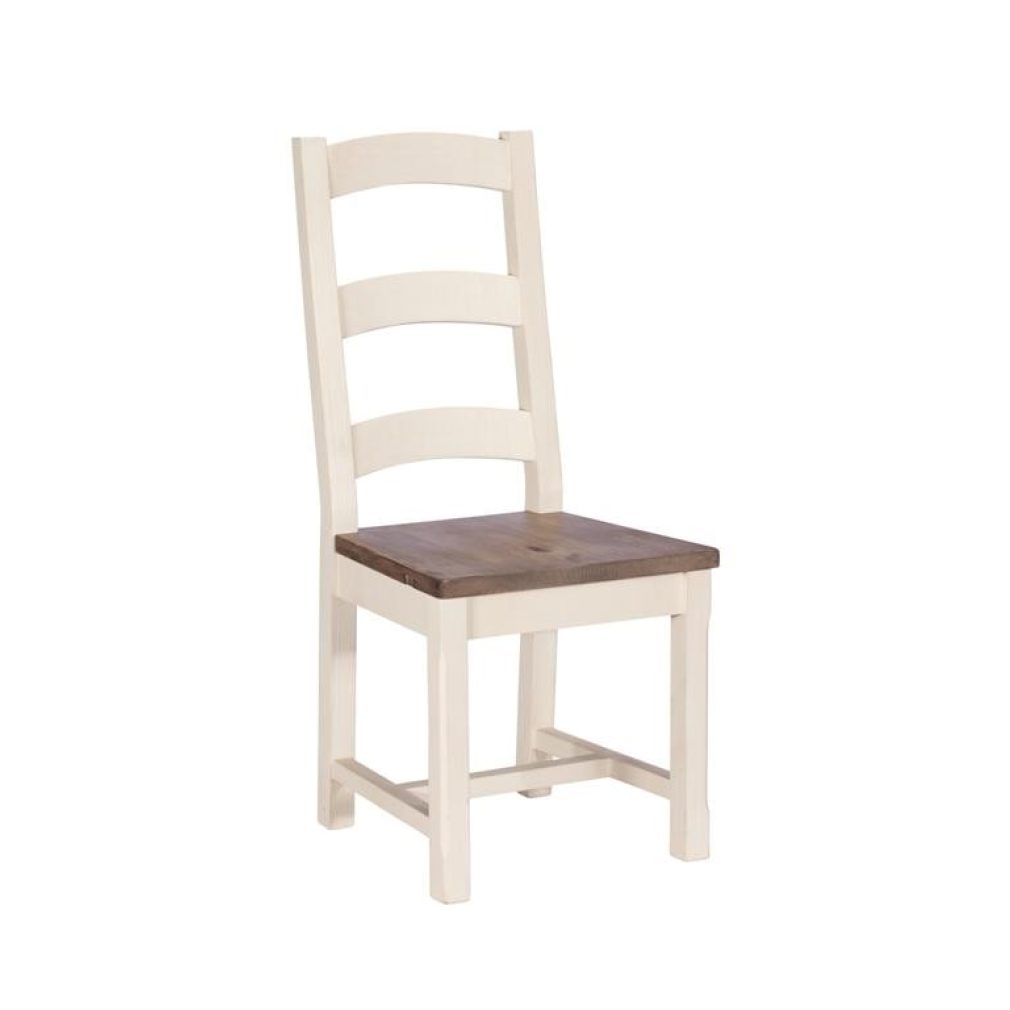 last 2x Wooden Seat Dining Chair with seat pad - Cotswold Dining Furniture offer