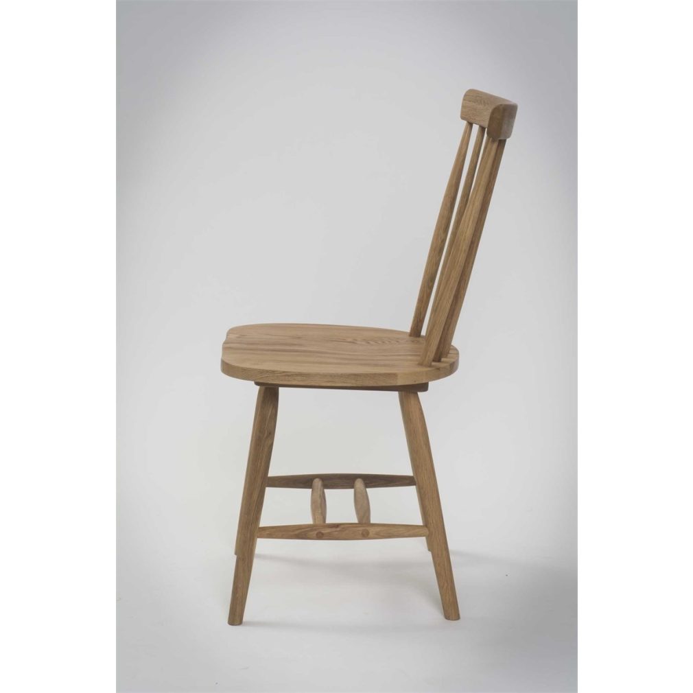 Rib Spindle Back Dining Chair - Solid Oak - Natural finish