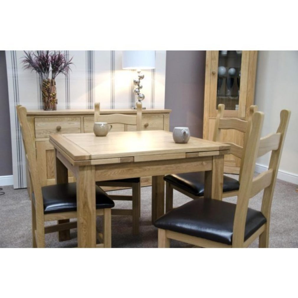 Elegance Oak Small Draw Leaf Dining Table
