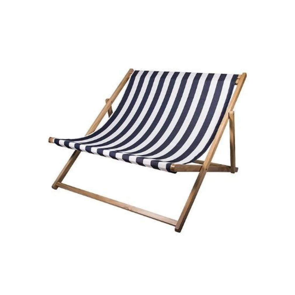 DOUBLE DECK CHAIR 'REST' - blue stripe