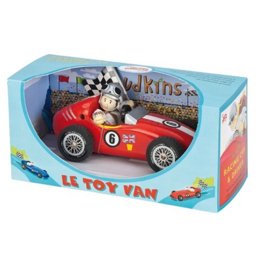 Budkins Red Retro Racer - Wooden Toys by Le Toy Van
