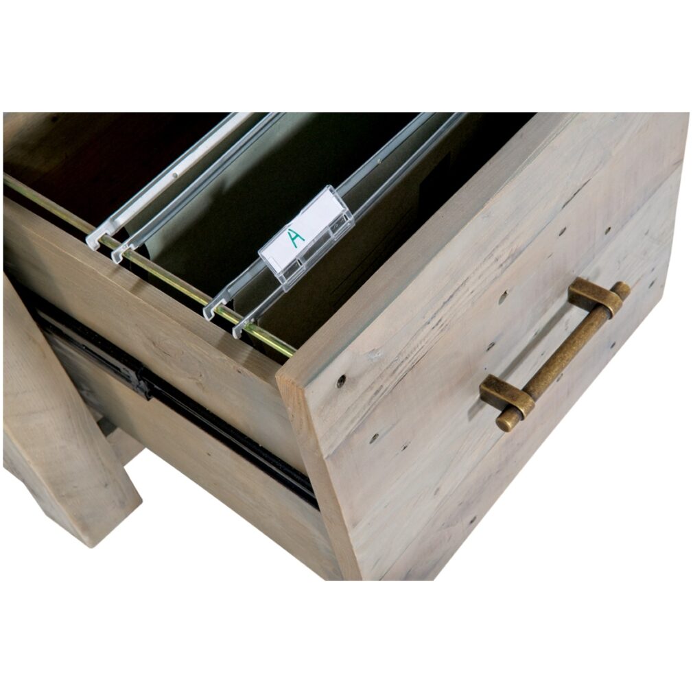 Saltash Dining Furniture - Bookcase with 2 Drawers with 1 file and 1 shelf