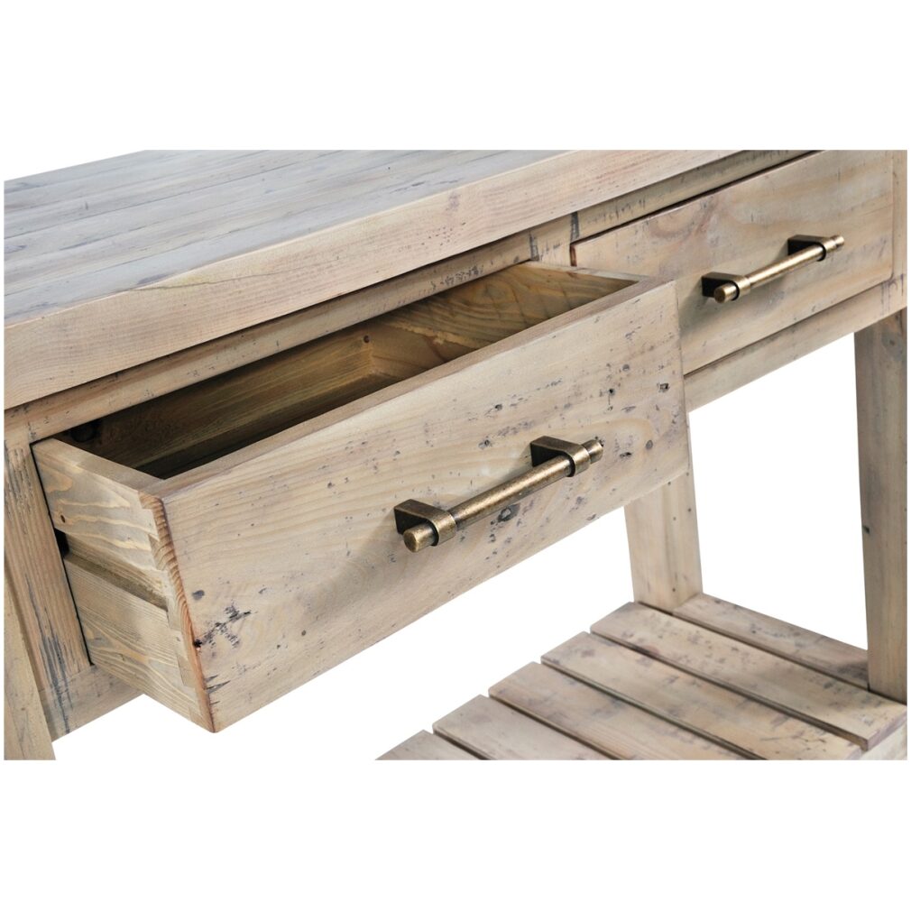 Saltash Dining Furniture - Console Table 2 Drawers & Undershelf