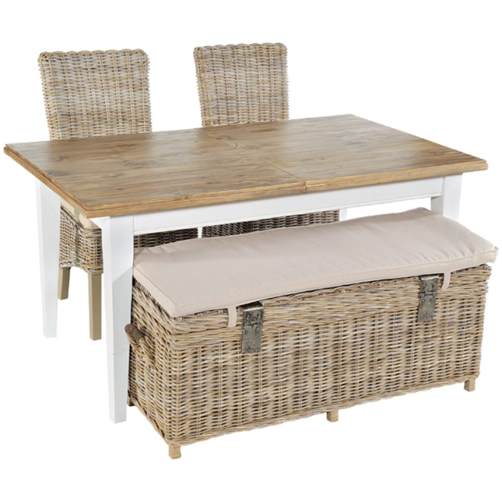 Rattan Storage Bench
