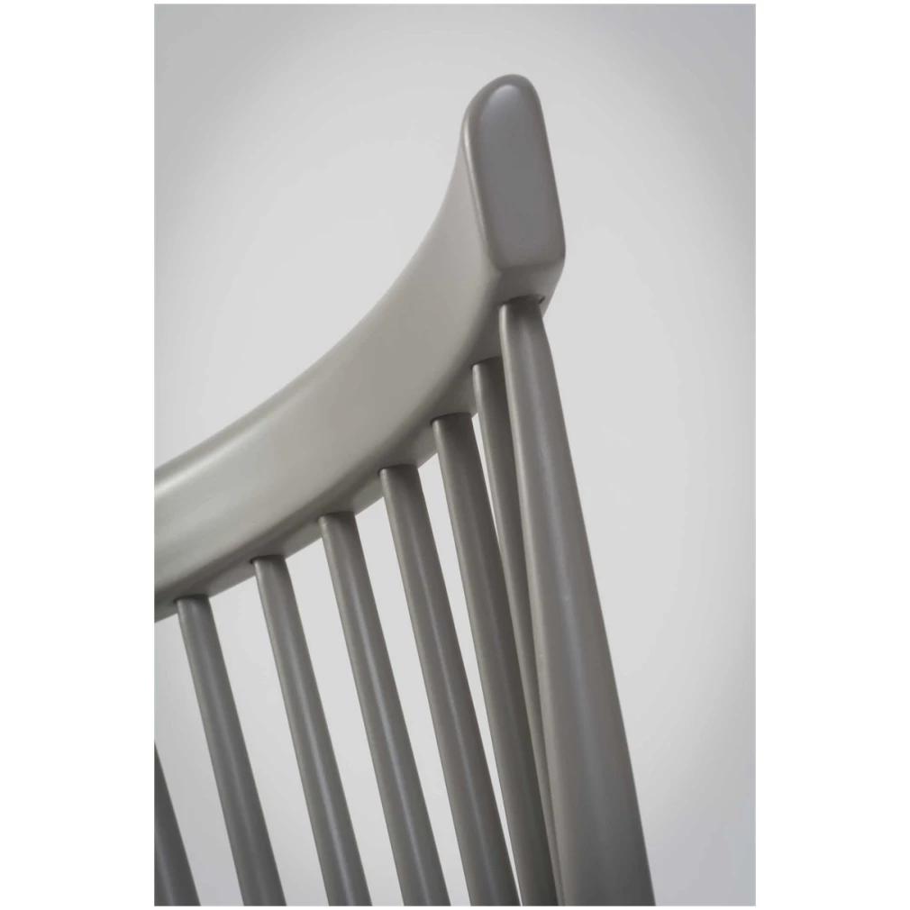 Set of 4 Rib Spindle Back Dining Chairs - Shale Finish - grey
