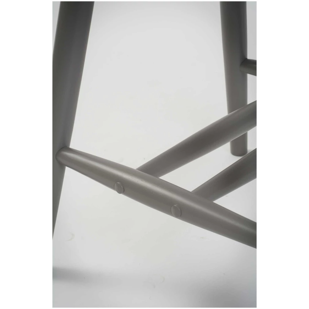 Set of 4 Rib Spindle Back Dining Chairs - Shale Finish - grey