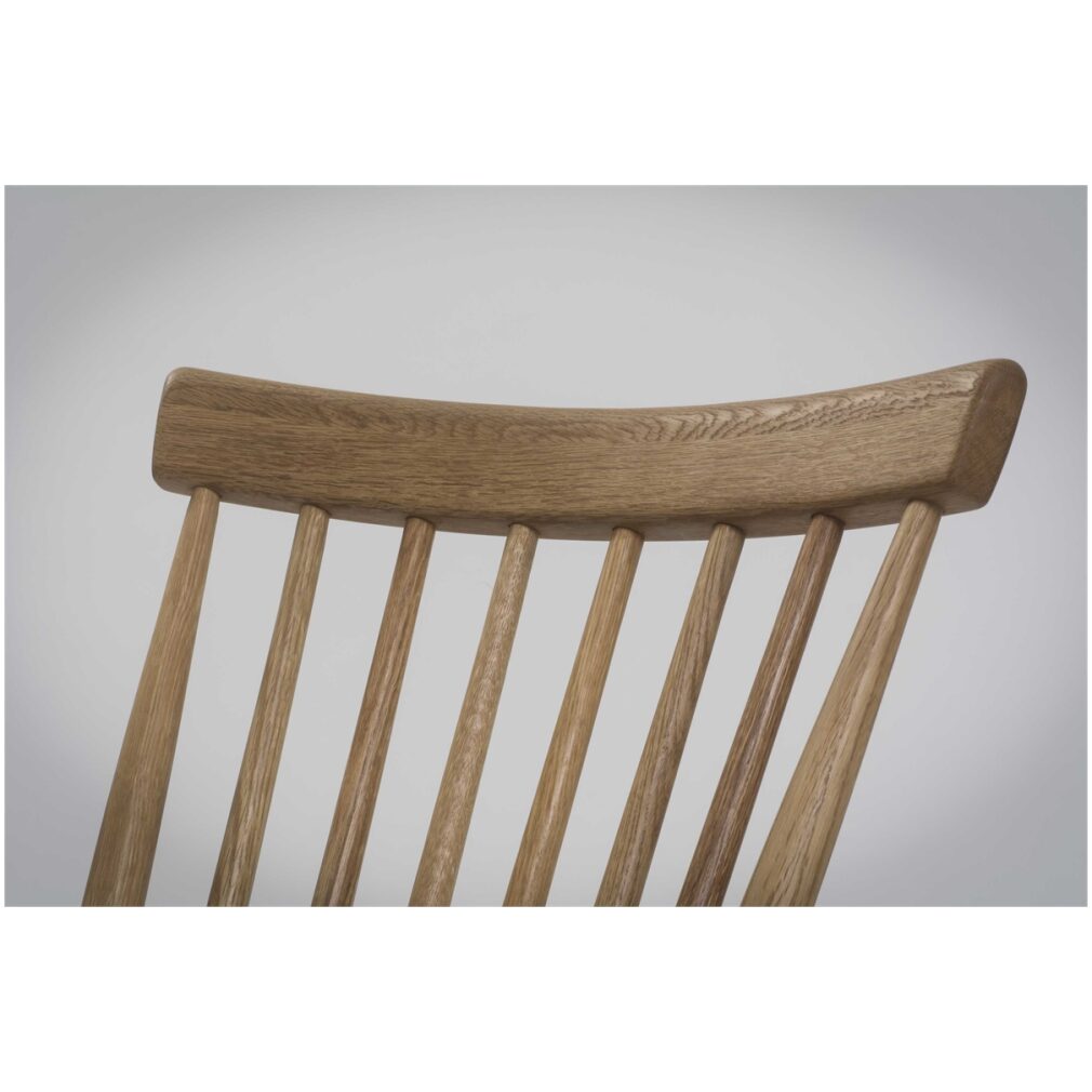 Rib Spindle Back Dining Chair - Solid Oak - Natural finish