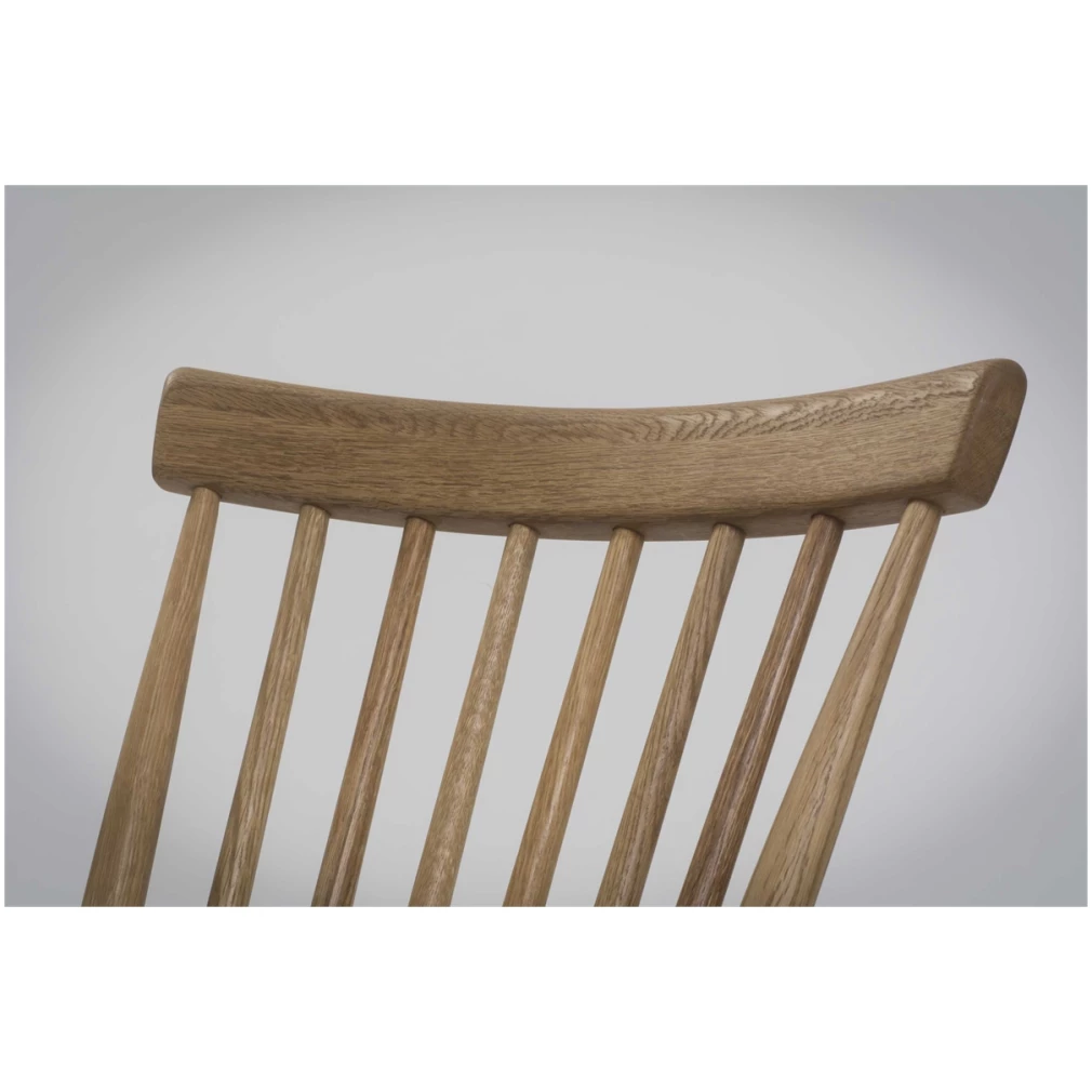 6x Rib Spindle Back Dining Chair - Solid Oak - Natural finish