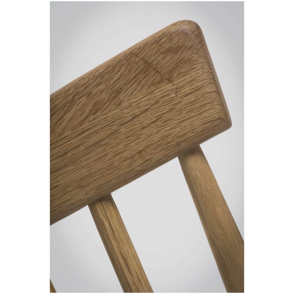 Rib Spindle Back Dining Chair - Solid Oak - Natural finish