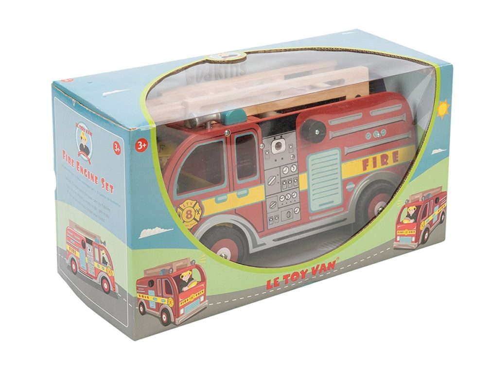Fire Engine Set with Firefighters - Wooden Toys by Le Toy Van