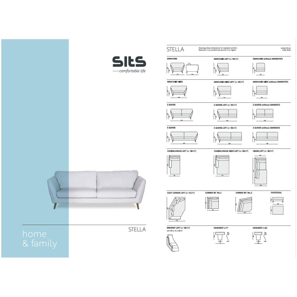 Stella 3 seater Sofa by Sits
