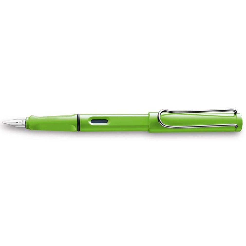 Lamy Safari Green Fountain Pen + Free pk(5) Blue ink cartridges