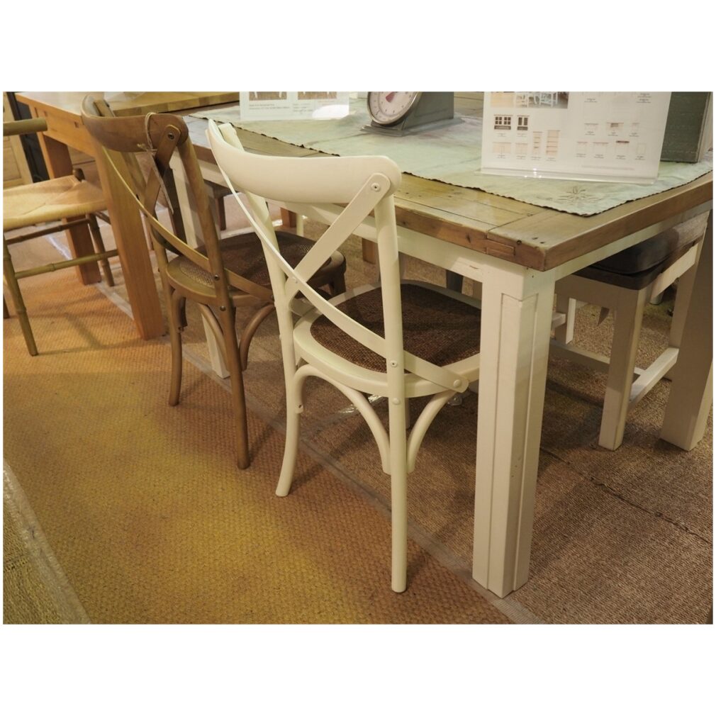 Cintra Cross Back / bent wood Dining Chair - Ivory
