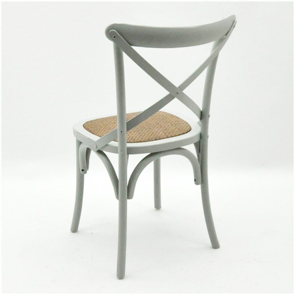 6x Cintra Cross Back / bent wood Dining Chairs - French Grey