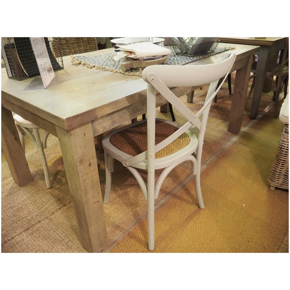 6x Cintra Cross Back / bent wood Dining Chairs - French Grey