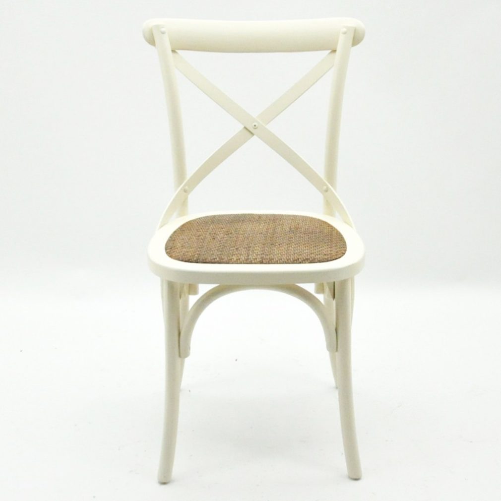 6x Cintra Cross Back / bent wood Dining Chair - Ivory