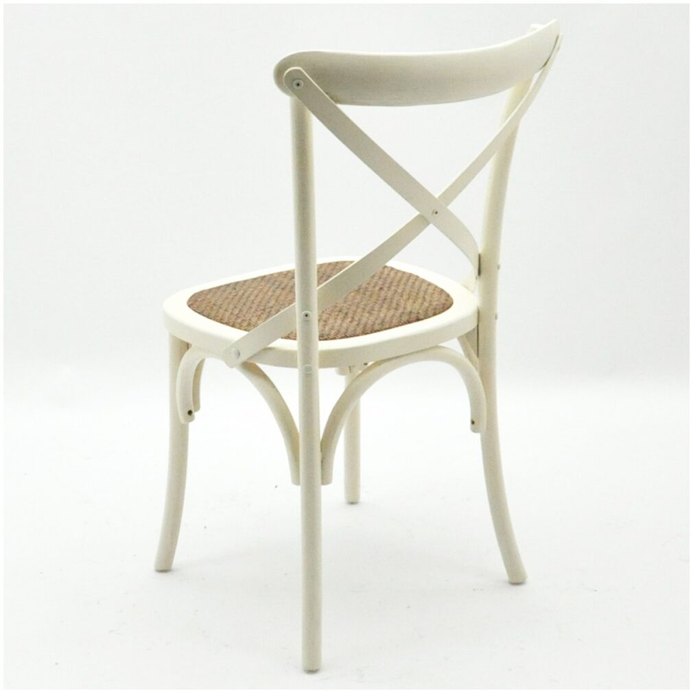 6x Cintra Cross Back / bent wood Dining Chair - Ivory