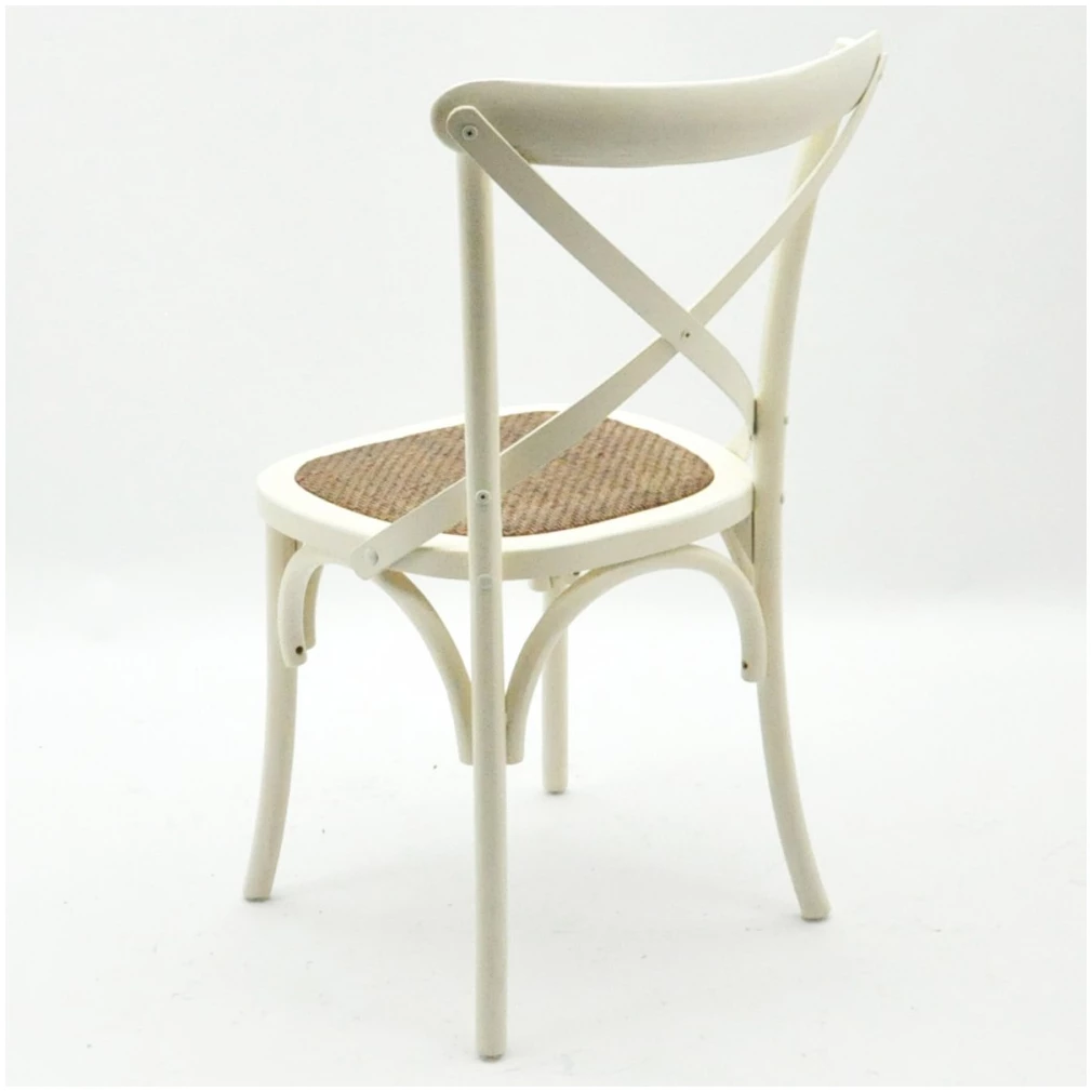 6x Cintra Cross Back / bent wood Dining Chair - Ivory (Copy)