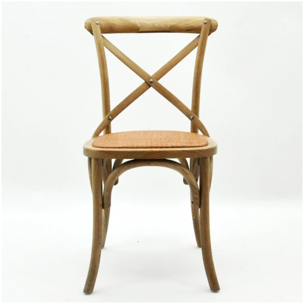 6x Cintra Cross Back / bent wood Dining Chairs - Natural oak Finish