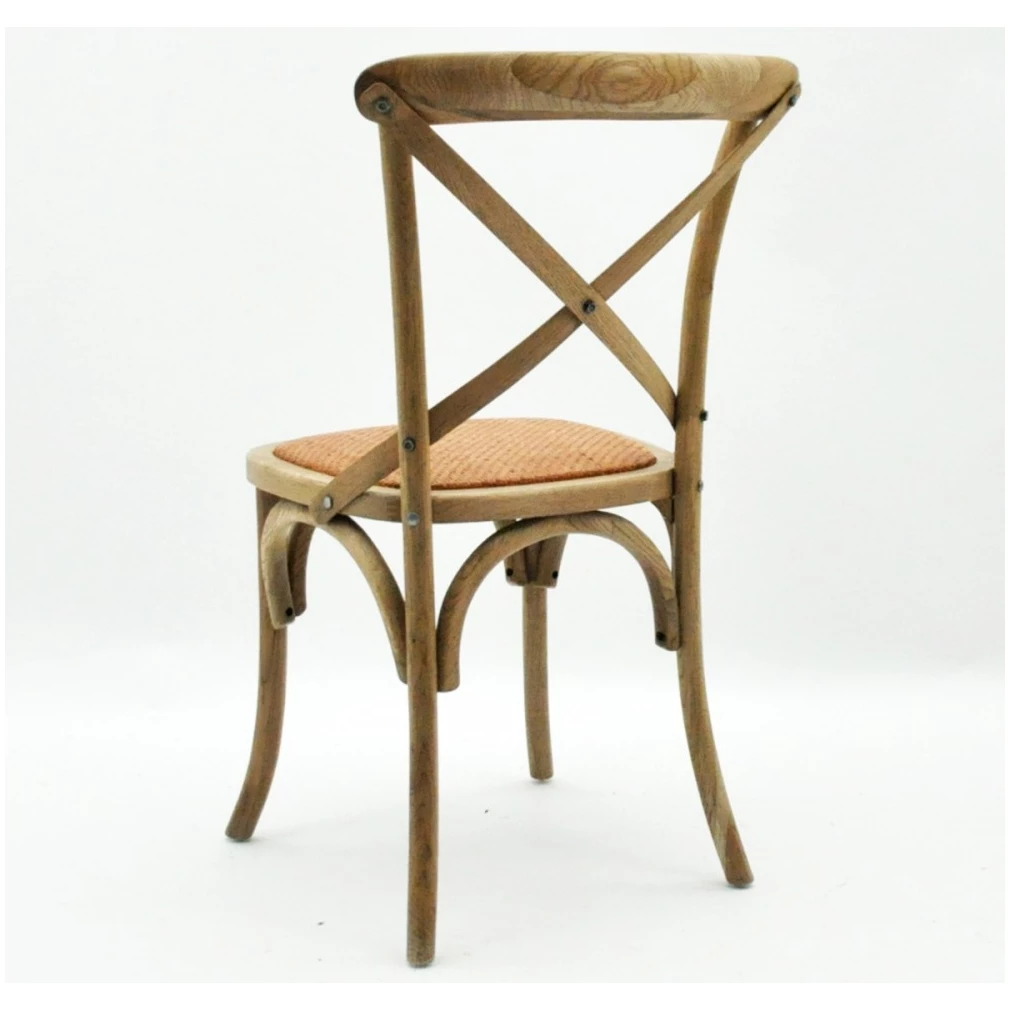 6x Cintra Cross Back / bent wood Dining Chairs - Natural oak Finish