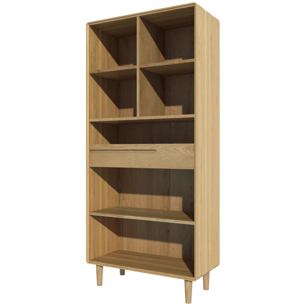 Scandic Large Bookcase - Solid Oak