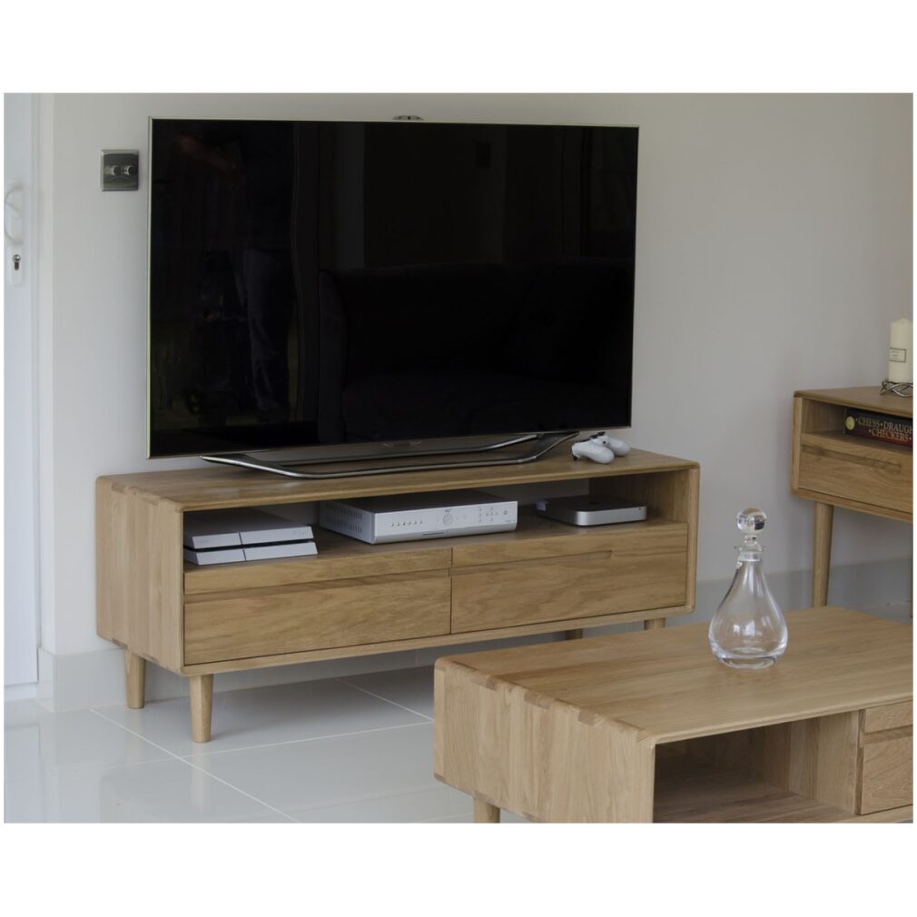 Scandic Medium TV Unit - Solid Oak