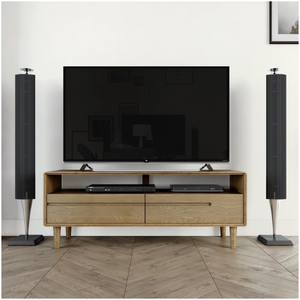 Scandic Medium TV Unit - Solid Oak