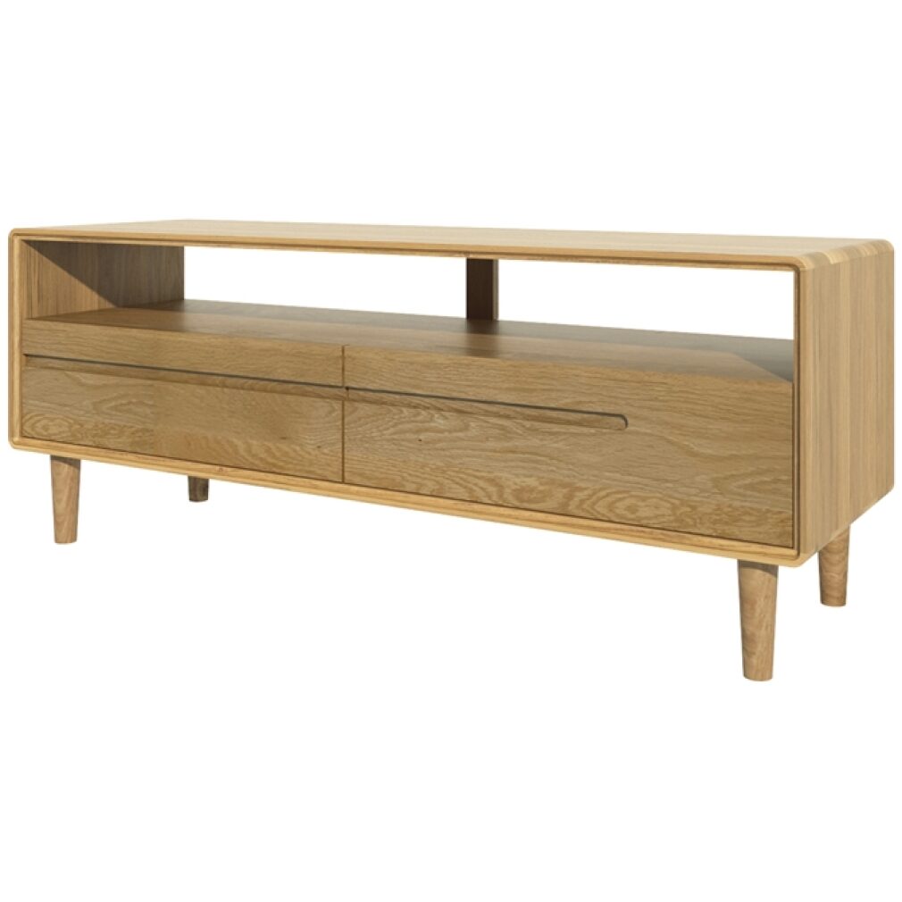 Scandic Medium TV Unit - Solid Oak