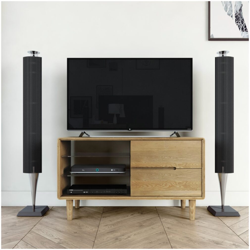 Scandic Small TV Unit - Solid Oak