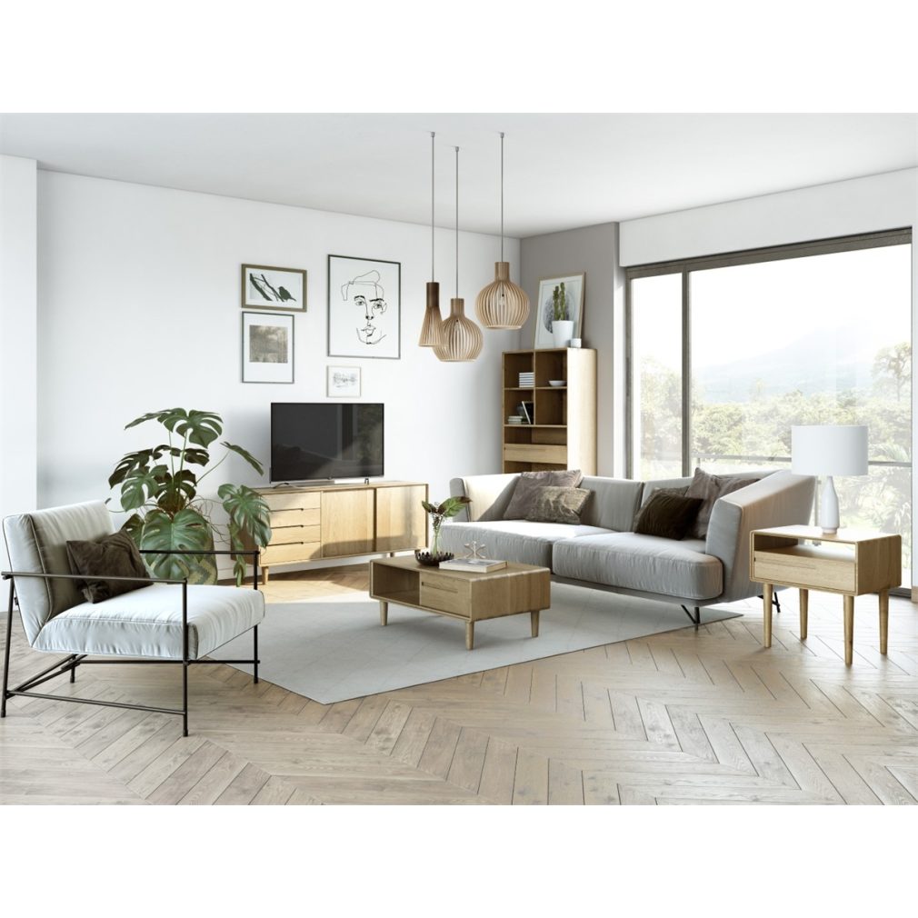 Scandic Wide Unit - Solid Oak
