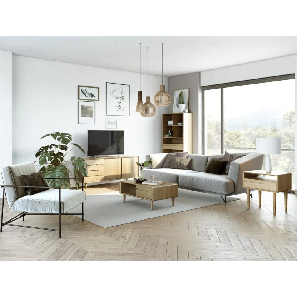Scandic Rectangular Nest of 2 - Solid Oak