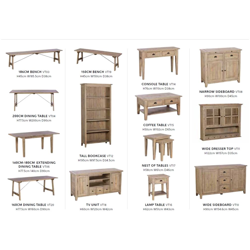 Valetta Dining Furniture - 200cm Dining Table
