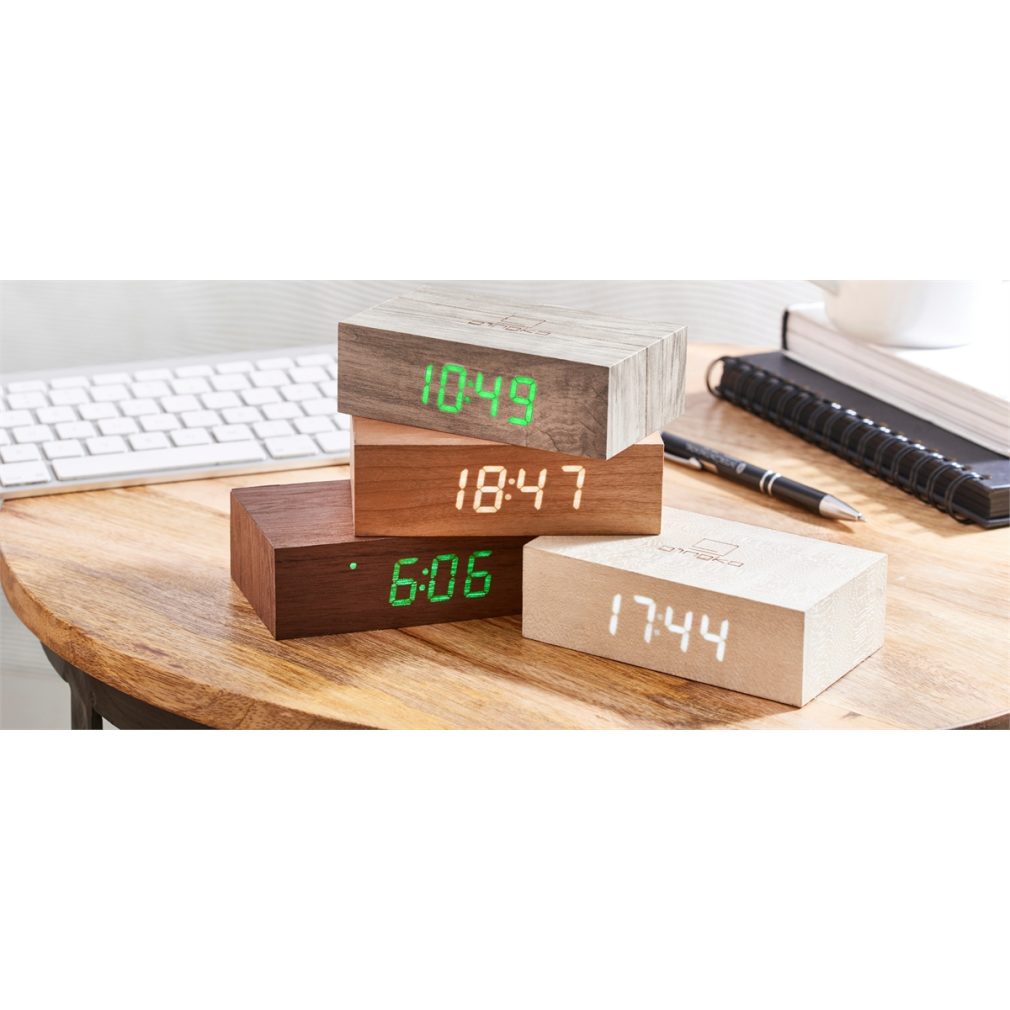 Gingko Flip Cilck Clock - Ash