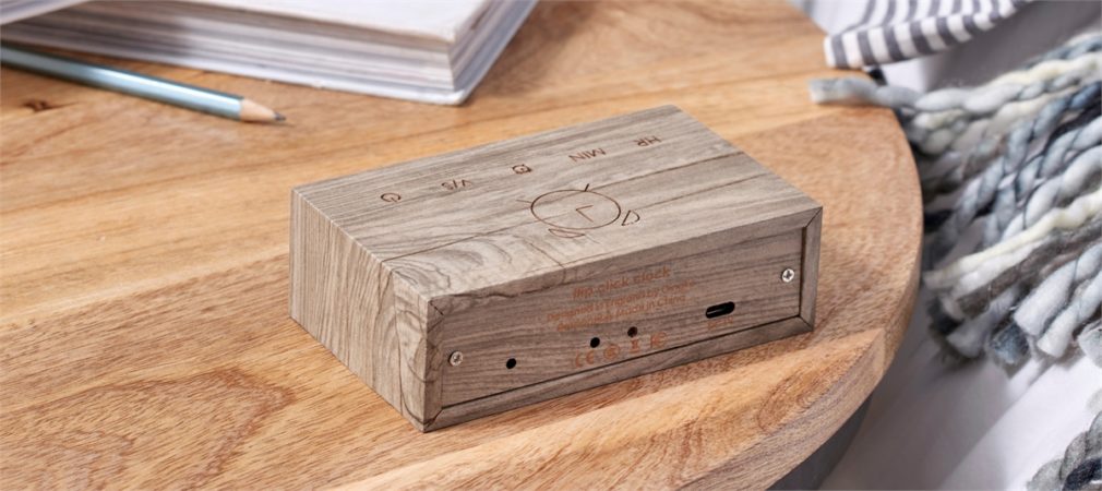 Gingko Flip Cilck Clock - Ash