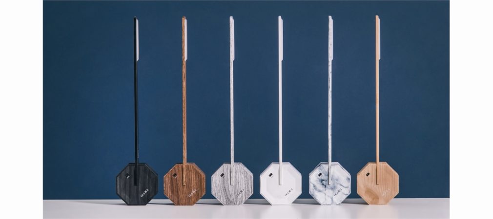 Gingko Octagon One Desklight - Walnut