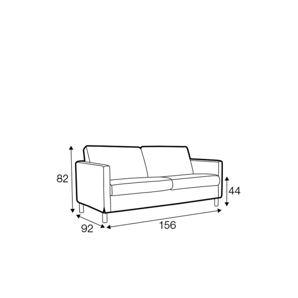 Impulse 2 seater Sofa by Sits - in Bellis Dark Grey