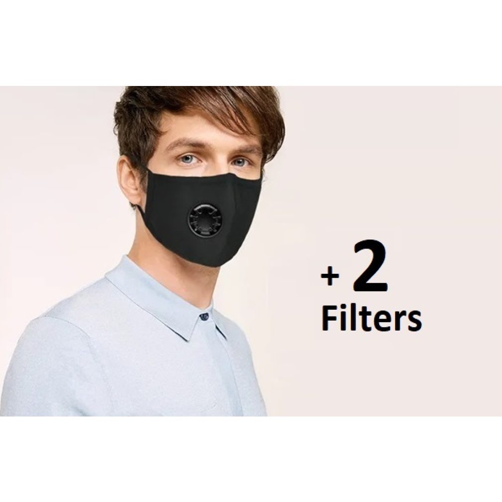 Air Valve Face Mask with 2 filters (replaceable)