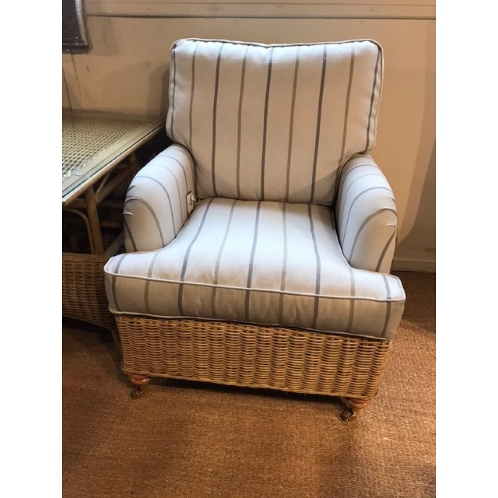Ex Display Seville Armchair in Linen Taupe Fabric (group b washable)