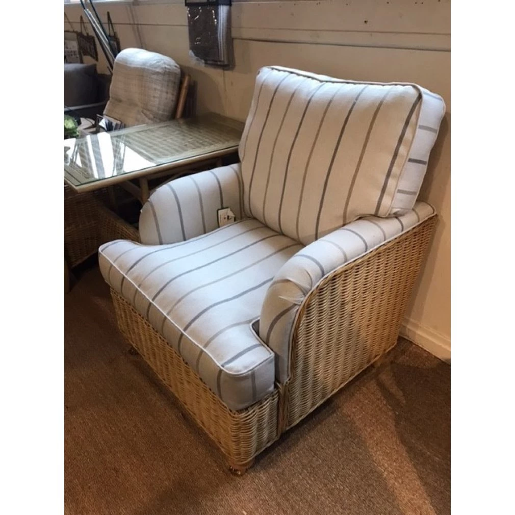 Ex Display Seville Armchair in Linen Taupe Fabric (group b washable)