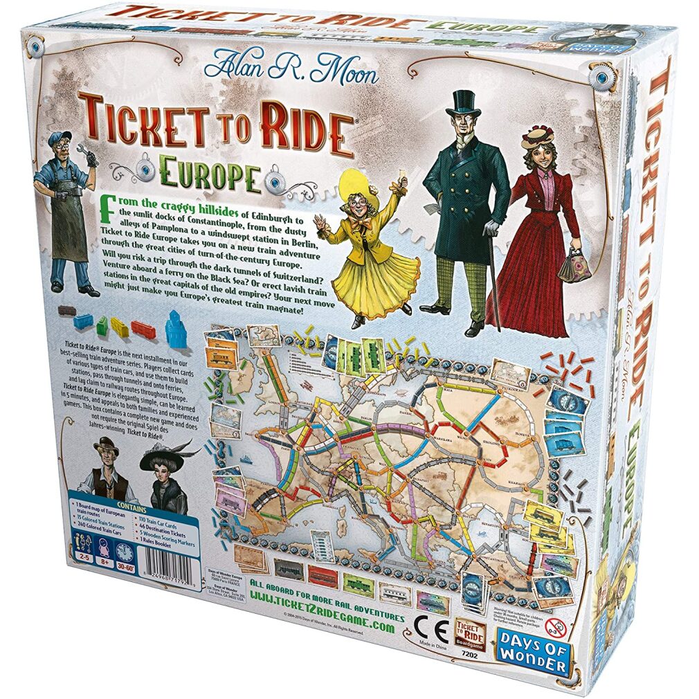 Ticket to Ride Europe Board Game by Days of Wonder