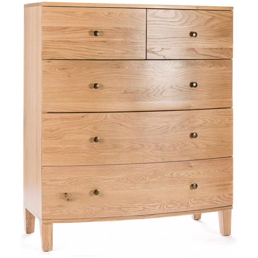 2 Over 3 Chest of Drawers - Portland Oak Bedroom Furniture