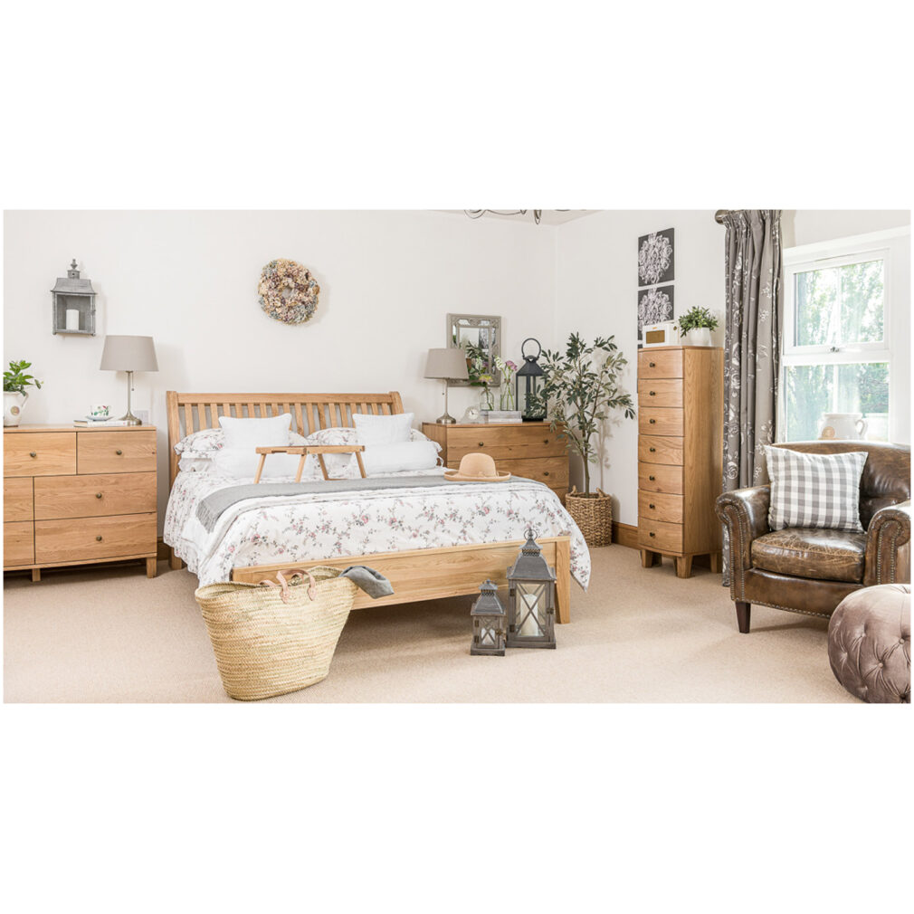 Double Bed Frame - Portland Oak Bedroom Furniture