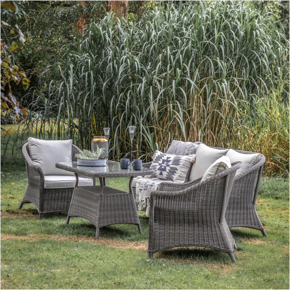 Petra Lounge Dining Set in Grey - Outdoor Rattan Furniture