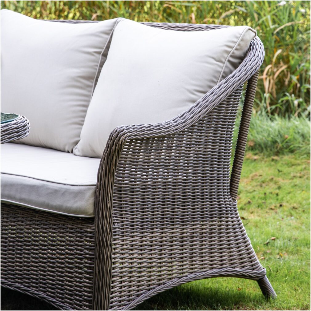 Petra Lounge Dining Set in Grey - Outdoor Rattan Furniture