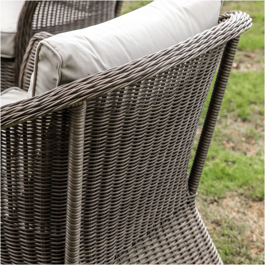 EX Display Petra Lounge Dining Set in Natural + Free Outdoor Cover - Outdoor Rattan Furniture