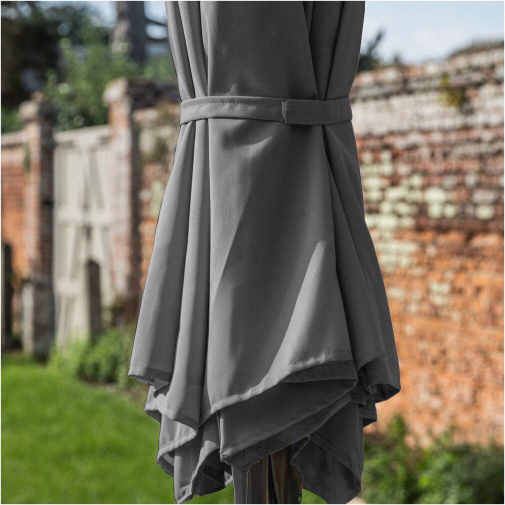 Vazzano 3m Cantilever Parasol in Grey with Base