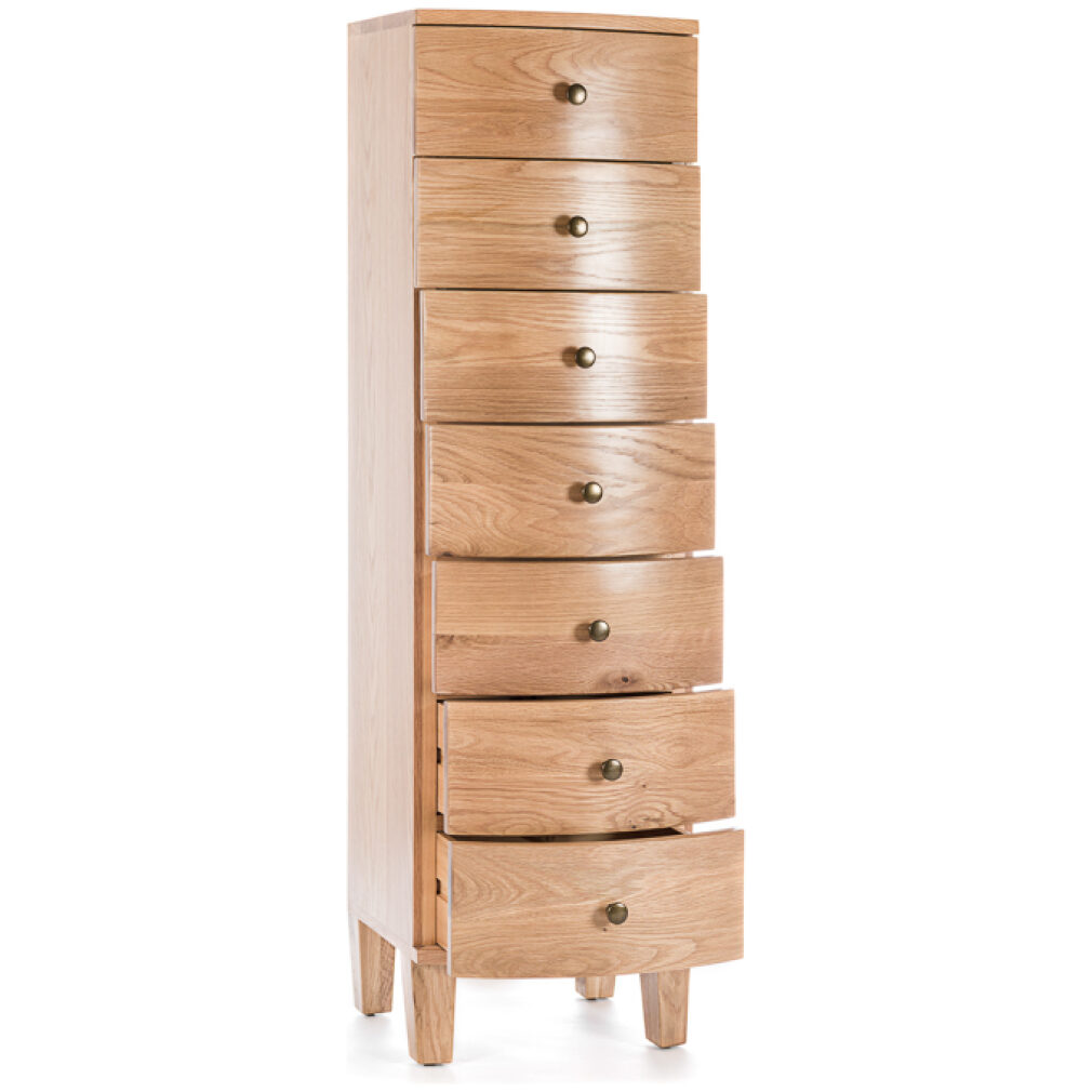 7 Drawer Slimboy - Portland Oak Bedroom Furniture