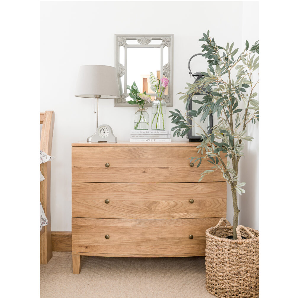 Portland Oak Bedroom Bundle with Trend king size bed